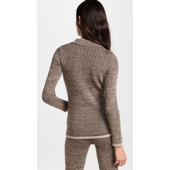 RAILS Brown Ribbed Knit Collared Button Up Rory Cardigan Sweater Size Large - Picture 2 of 7